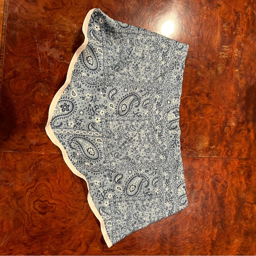 Blue bandana top never worn